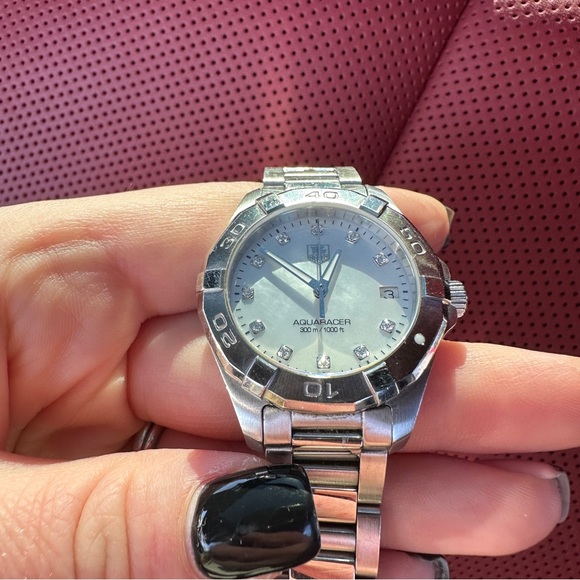 TAG HEUER Aquaracer Quartz watch with diamonds - Picture 12 of 14